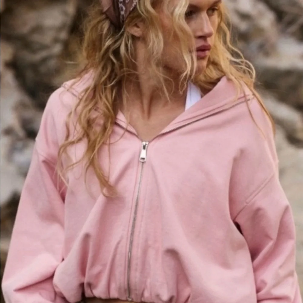We The Free Pink Bubble Hoodie - Picture 1 of 6
